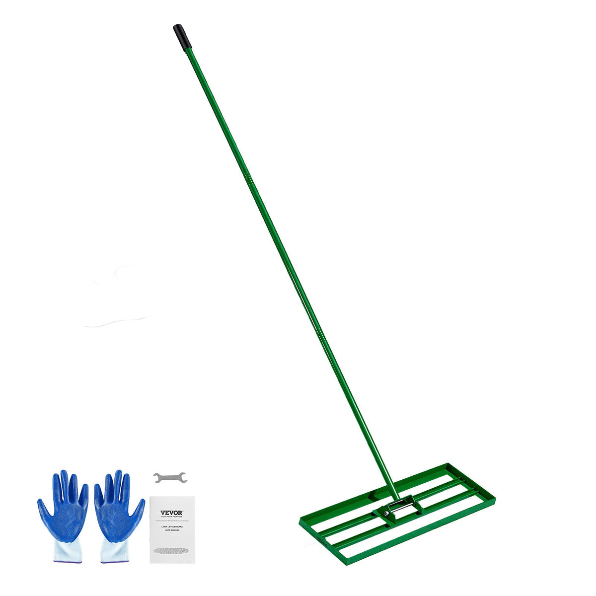 VEVOR muru tasanduskühvel 760 × 254 mm, 1980 mm pikkuse terasest pikendatud käepidemega, vastupidav muru tasandaja aeda, golfiväljakule ja talumajapidamisele