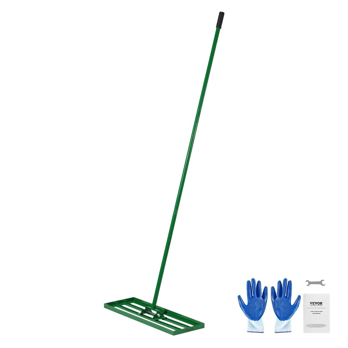 VEVOR muru tasanduskühvel 760 × 254 mm, 1980 mm pikkuse terasest pikendatud käepidemega, vastupidav muru tasandaja aeda, golfiväljakule ja talumajapidamisele