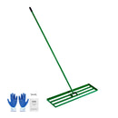 VEVOR zāliena līdzināšanas grābeklis 1220 × 254 mm, pastiprināts zāliena līdzināšanas instruments ar 1980 mm tērauda pagarināto rokturi, piemērots dārzam, golfa zālienam un saimniecībai - ZEMLETES.LV