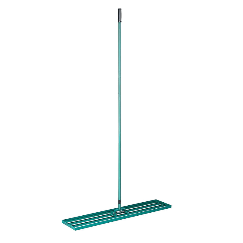 VEVOR zāliena izlīdzināšanas grābeklis 121,9 × 25,4 cm, izturīgs zāliena izlīdzināšanas instruments ar 198,1 cm tērauda pagarinātu rokturi, piemērots dārzam, golfa zālienam un saimniecībām