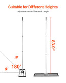 VEVOR zāliena līdzināšanas grābeklis ar 213 cm rokturi, 91,4 × 25,4 cm zemes plāksni, rūsas izturīgs oglekļa tērauda augsnes līdzinātājs ar 3 regulējamiem augstumiem, zāliena līdzināšanas instruments pagalmam un golfa laukumiem