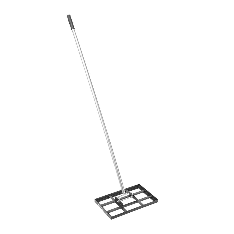 VEVOR zāliena līdzināšanas grābeklis ar 1980 mm rokturi, 432 × 254 mm plāksni, oglekļa tērauda zāliena līdzinātājs ar 5 regulējamiem augstumiem, zāliena izlīdzināšanas instruments pagalmam un golfa laukumiem - ZEMLETES.LV