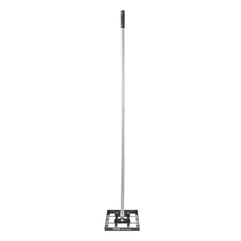 VEVOR zāliena līdzināšanas grābeklis ar 1980 mm rokturi, 432 × 254 mm plāksni, oglekļa tērauda zāliena līdzinātājs ar 5 regulējamiem augstumiem, zāliena izlīdzināšanas instruments pagalmam un golfa laukumiem - ZEMLETES.LV