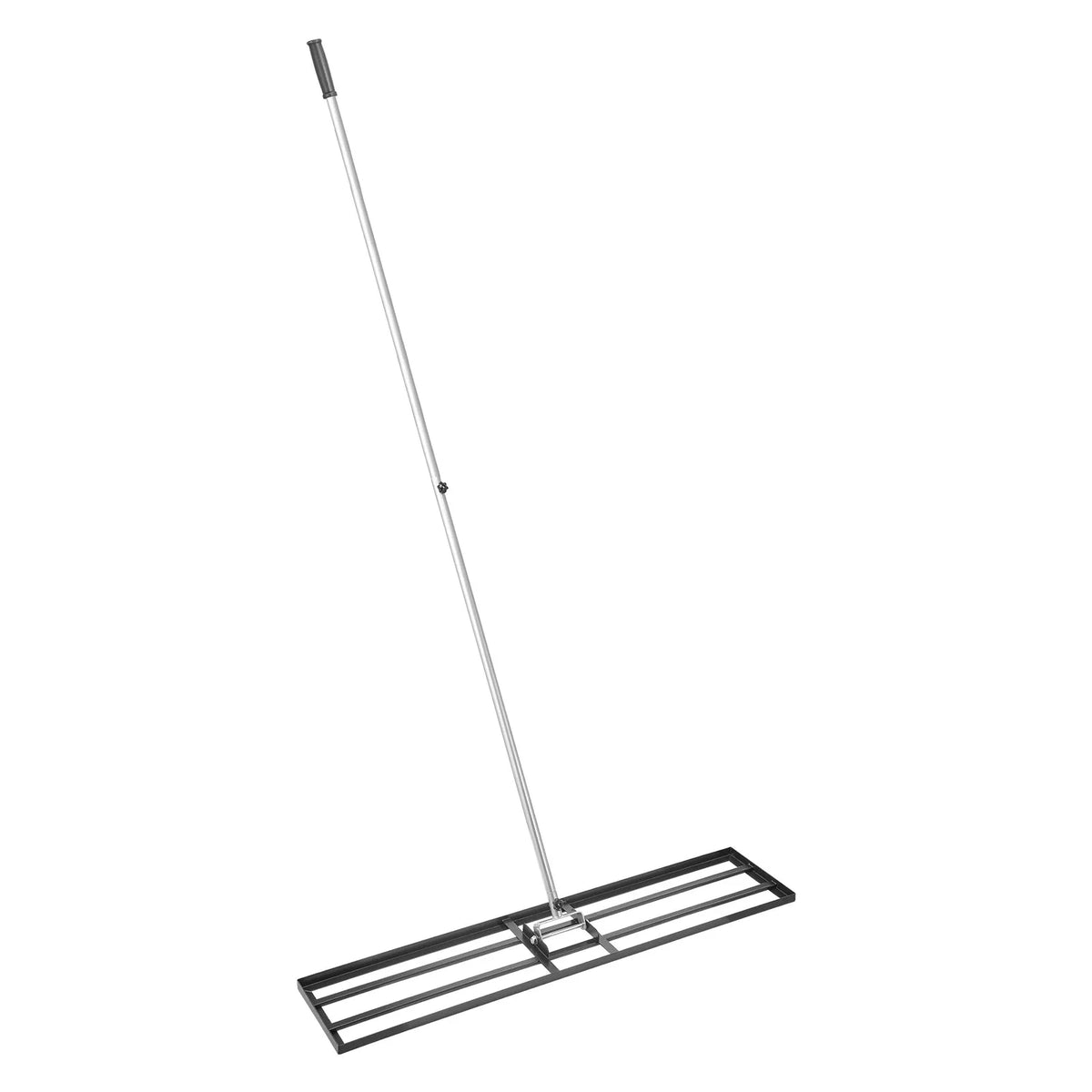 VEVOR Lawn Levelling Rake with 213 cm Handle, 1219 × 254 mm Ground Plate, Rust-Resistant Carbon Steel Soil Levelling Tool with 2 Height Adjustment Levels, for Lawns, Yards and Golf Courses