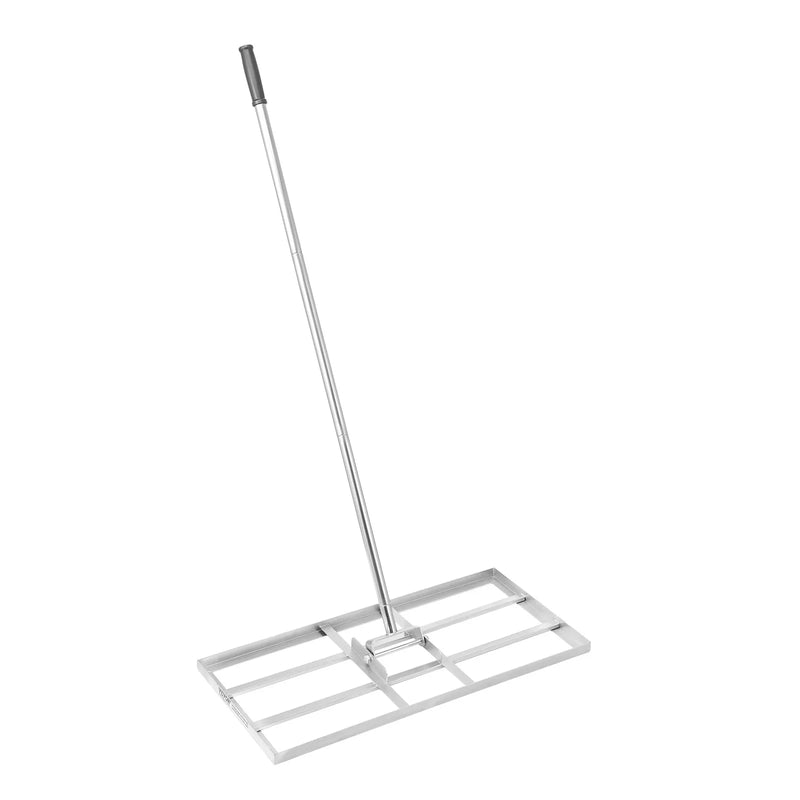 VEVOR zāliena līdzināšanas grābeklis ar 2130 mm rokturi, 1220 × 254 mm plāksni, oglekļa tērauda zāliena līdzinātājs ar 2 regulējamiem augstumiem, zāliena izlīdzināšanas instruments pagalmam un golfa laukumiem