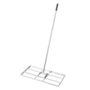 VEVOR zāliena līdzināšanas grābeklis ar 2130 mm rokturi, 1220 × 254 mm plāksni, oglekļa tērauda zāliena līdzinātājs ar 2 regulējamiem augstumiem, zāliena izlīdzināšanas instruments pagalmam un golfa laukumiem