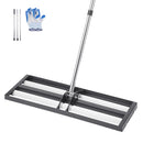 VEVOR zāliena līdzināšanas grābeklis ar rullīti 760 x 254 mm no nerūsējošā tērauda, regulējams rokturis līdz 2130 mm, izturīgs zāliena līdzināšanas instruments dārzam un golfa laukumiem - ZEMLETES.LV