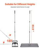 VEVOR zāliena līdzināšanas grābeklis ar rullīti 760 x 254 mm no nerūsējošā tērauda, regulējams rokturis līdz 2130 mm, izturīgs zāliena līdzināšanas instruments dārzam un golfa laukumiem - ZEMLETES.LV