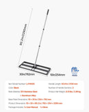 VEVOR zāliena līdzināšanas grābeklis ar rullīti 760 x 254 mm no nerūsējošā tērauda, regulējams rokturis līdz 2130 mm, izturīgs zāliena līdzināšanas instruments dārzam un golfa laukumiem - ZEMLETES.LV