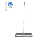 VEVOR zāliena līdzināšanas grābeklis ar rullīti 760 x 254 mm no nerūsējošā tērauda, regulējams rokturis līdz 2130 mm, izturīgs zāliena līdzināšanas instruments dārzam un golfa laukumiem - ZEMLETES.LV