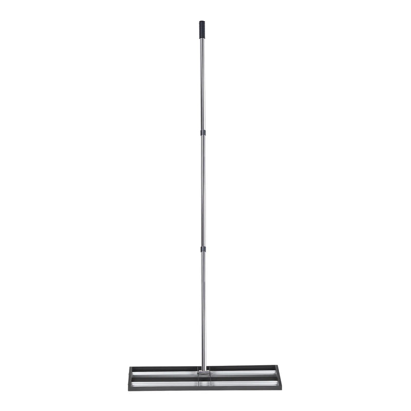 VEVOR uzlabots zāliena līdzināšanas grābeklis ar rullīti, 1220 × 254 mm nerūsējošā tērauda līdzinātājs ar 2130 mm regulējamu rokturi, izturīgs dārza līdzināšanas instruments zālienam un golfa laukumiem