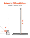 VEVOR zāliena līdzināšanas grābeklis ar 213 cm regulējamu rokturi, 121,9 × 25,4 cm zemes plāksni, izturīgs un rūsas izturīgs metāla augsnes līdzinātājs, zāliena līdzināšanas instruments pagalmam un golfa laukumiem