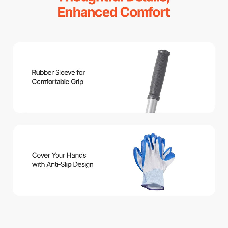 VEVOR zāliena līdzināšanas grābeklis ar 161 cm regulējamu rokturi, 43,2 × 25,4 cm zemes plāksni, izturīgs un rūsas izturīgs metāla augsnes līdzinātājs, zāliena līdzināšanas instruments pagalmam un golfa laukumiem