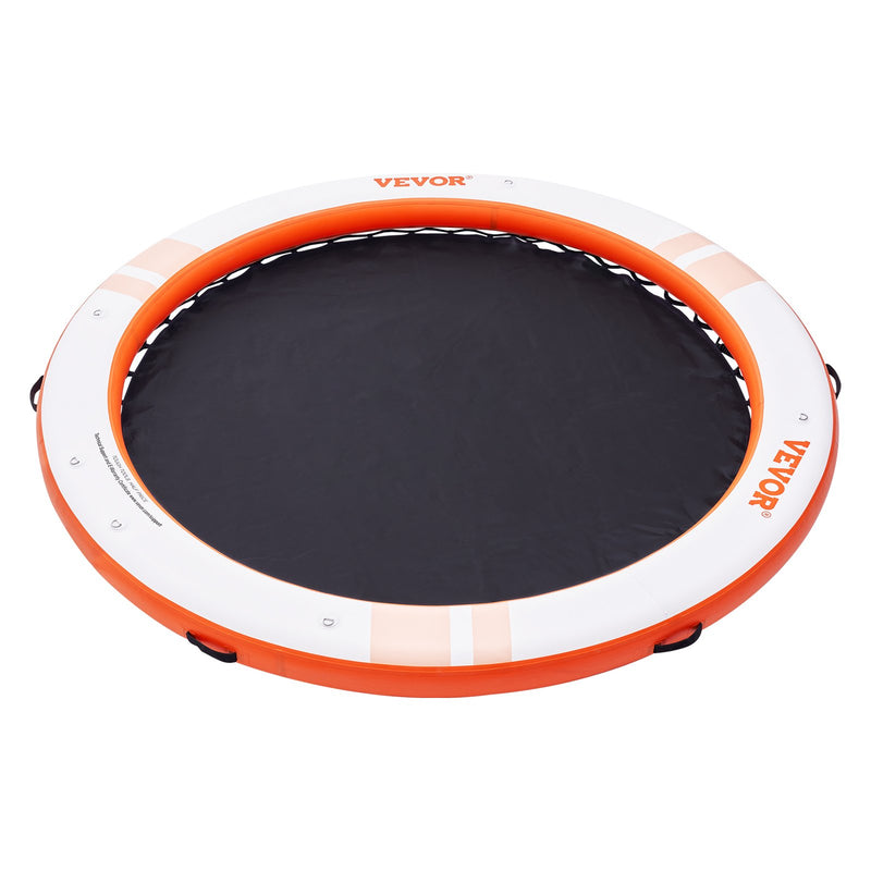 VEVOR uzpūšamā peldošā platforma, ø3,05 m ar ø2,44 m tramplīna tīkla baseinu, neslīdoša ūdens platforma ar pārnēsājamo somu un noņemamu kāpnīti, piemērota baseinam un pludmales atpūtai
