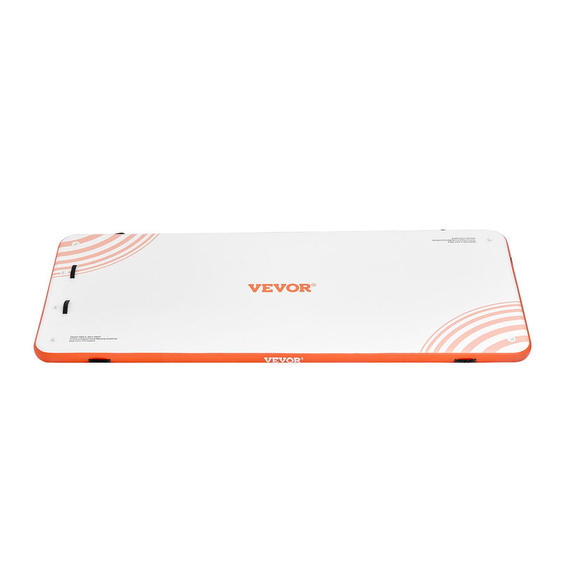 VEVOR piepūšamā peldošā platforma, 4,57 x 1,83 m, pretizslīdes ūdens platforma ar pārnēsājamu somu un noņemamu kāpni, peldošs salas plosts baseinam, pludmalei un okeānam