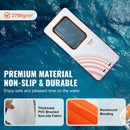 VEVOR 4,6 × 2 m piepūšama peldoša platforma ar 1,2 × 1,8 m tramplīna tīkla baseinu – neslīdoša ūdens paklāja platforma ar pārnēsājamo somu un noņemamām kāpnēm atpūtai pie baseina vai pludmalē