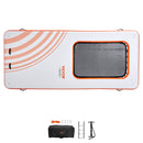 VEVOR 4,6 × 2 m piepūšama peldoša platforma ar 1,2 × 1,8 m tramplīna tīkla baseinu – neslīdoša ūdens paklāja platforma ar pārnēsājamo somu un noņemamām kāpnēm atpūtai pie baseina vai pludmalē