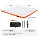 VEVOR piepūšamā peldošā platforma, 2,13 × 2,13 m, neslīdoša ūdensmatrača dokstacija ar pārnēsājamo somu un noņemamām kāpnēm, peldošā sala baseinam, pludmalei un jūrai