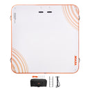 VEVOR piepūšamā peldošā platforma, 2,13 × 2,13 m, neslīdoša ūdensmatrača dokstacija ar pārnēsājamo somu un noņemamām kāpnēm, peldošā sala baseinam, pludmalei un jūrai