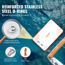 VEVOR piepūšamā peldošā platforma, 2,44 x 1,52 m, ar neslīdošu virsmu, pārnēsājamu somu un noņemamu kāpni — peldoša sala baseinam, pludmalei, okeānam