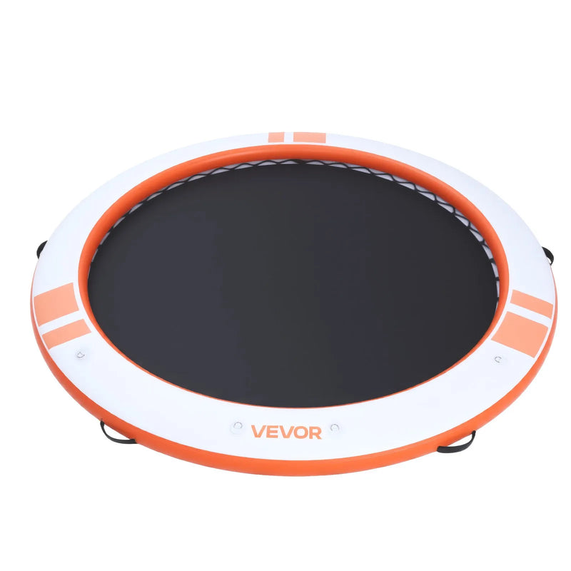 VEVOR piepūšama peldošā platforma, 3,05 m, neslīdošs ūdens paklājs ar pārnēsāšanas somu un noņemamām kāpnēm, peldoša sala baseinam, pludmalei un jūrai, oranža - ZEMLETES.LV