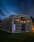 VEVOR 8 x 6 x 4m piepūšamā telts, ideāli piemērota āra ballītēm, pasākumiem vai jebkuram citam notikumam, kas prasa unikālu un stilīgu vidi. Iekļauts apgaismojums, kas piešķir papildus atmosfēru jūsu pasākumam.