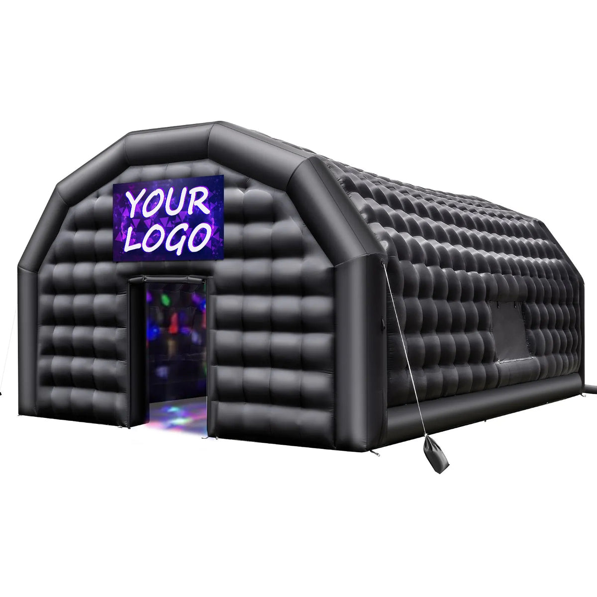 9 × 6 × 4 m Inflatable Party Tent with 1100 W Air Blower and Sandbags, Ventilated Inflatable Tent with 2 Windows, Inflatable Cube Space for Events, Birthdays and Weddings