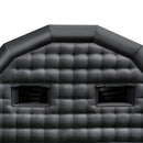 9 × 6 × 4 m piepūšama ballīšu telts ar 1100 W gaisa pūtēju un smilšu maisiem, ventilējama piepūšamā telts ar 2 logiem, piepūšama kuba tipa telpa pasākumiem, dzimšanas dienām un kāzām