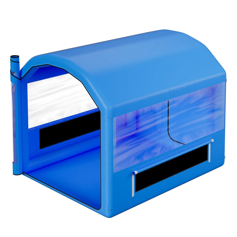 VEVOR piepūšamā krāsošanas kabīne, 3 × 2,5 × 2,5 m, piepūšamā krāsošanas kabīne ar 550 W jaudīgu gaisa pūtēju un gaisa filtrācijas sistēmu, apaļš jumts, paredzēta velosipēdu, motociklu un automobiļu virsbūves metāla detaļu krāsošanai.