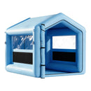 VEVOR piepūšamā krāsošanas kabīne, 3 × 2,5 × 2,5 m, ar 550 W jaudīgu gaisa pūtēju un gaisa filtrācijas sistēmu, trīsstūrveida jumts, paredzēta velosipēdu, motociklu un automobiļu virsbūves metāla detaļu krāsošanai.