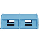 VEVOR piepūšamā krāsošanas kabīne, 12 × 5 × 4 m, ar 950 W + 1100 W gaisa pūtējiem un gaisa filtrācijas sistēmu, trīsstūrveida jumts, piemērota automobiļu, kravas auto, lielu mēbeļu un virsbūves metāla detaļu krāsošanai.