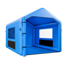 VEVOR piepūšamā krāsošanas kabīne, 4 × 3 × 2,8 m, ar 750 W jaudīgu gaisa pūtēju un gaisa filtrācijas sistēmu, trīsstūrveida jumts, paredzēta velosipēdu, motociklu un automobiļu virsbūves metāla detaļu krāsošanai.