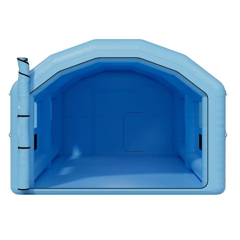 VEVOR piepūšamā krāsošanas kabīne, 10 × 6 × 4 m, piepūšamā krāsošanas kabīne ar 950 W un 1100 W gaisa pūtējiem un gaisa filtrācijas sistēmu, apaļš jumts, paredzēta automobiļu, kravas automašīnu, mēbeļu un automobiļu virsbūves metāla detaļu krāsošanai.