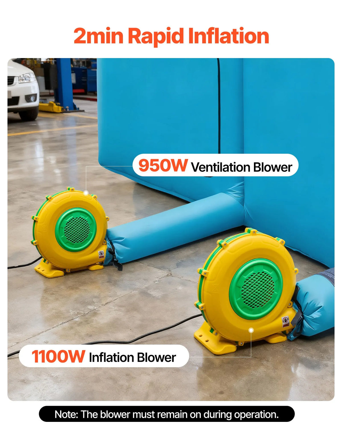VEVOR Inflatable Spray Booth, 10 × 6 × 4 m, Inflatable Paint Booth with 950 W and 1100 W Air Blowers and Air Filtration System, Arched Roof, for Painting Cars, Trucks, Furniture and Vehicle Body Metal Parts