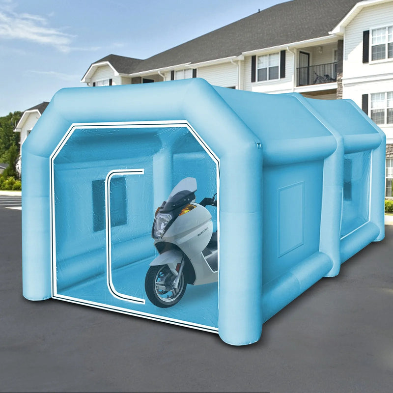 Piepūšamā krāsošanas telts, liela darba stacija, 4 x 2,5 x 2,2 m