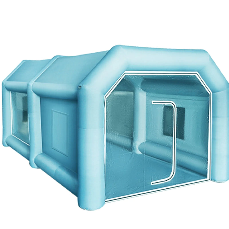 Piepūšamā krāsošanas telts, liela darba stacija, 4 x 2,5 x 2,2 m