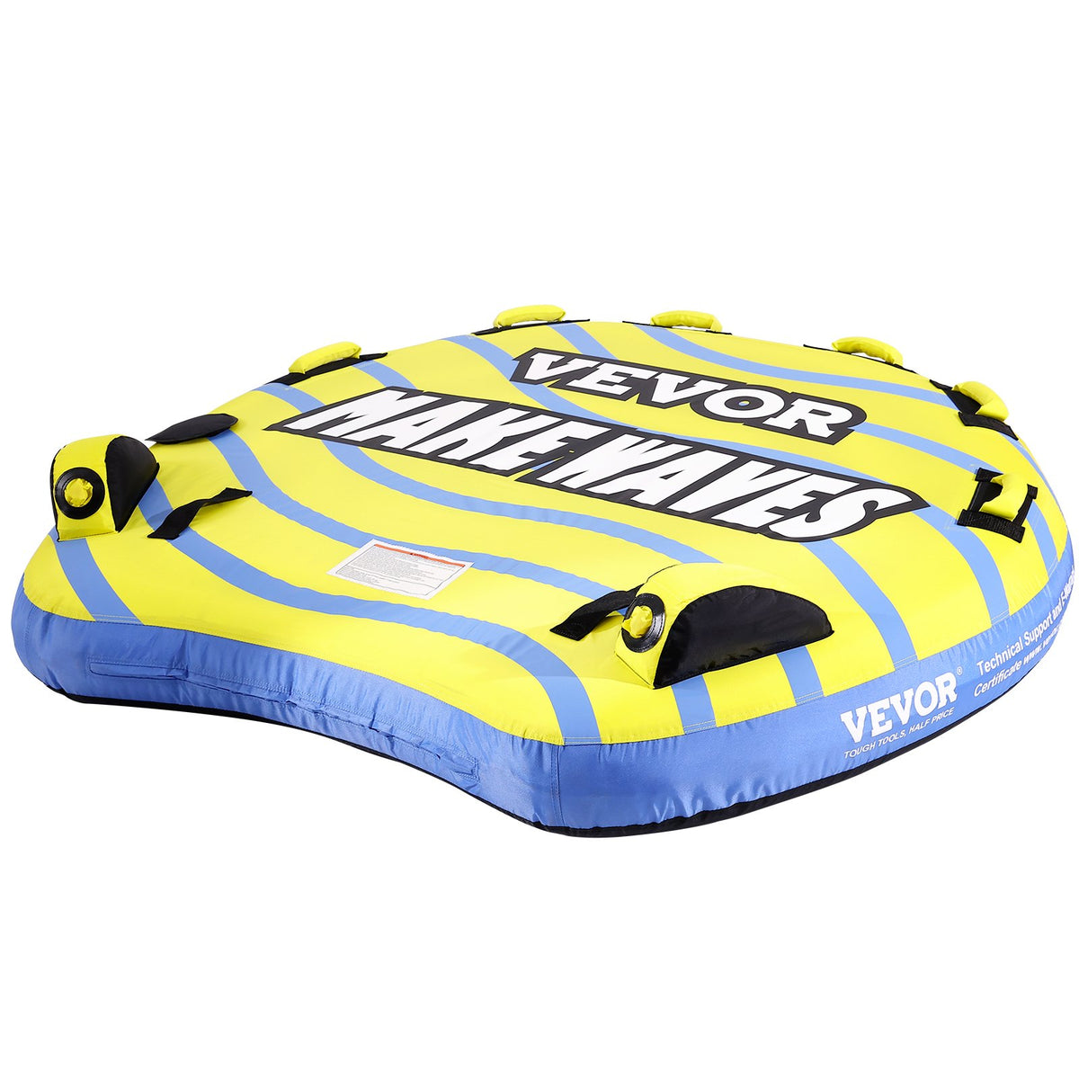 VEVOR Towable Water Tube with Baffle Wings 158 cm, 1-3 Person, 231 kg