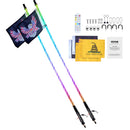 VEVOR LED spirālveida antenas gaismas, 2 gab., 0,9 m, RGB, ar tālvadību un lietotni, piemērotas ATV, UTV, RZR