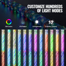 VEVOR LED spirālveida antenas gaismas, 2 gab., 1,5 m, RGB, ar tālvadību un lietotni, piemērotas ATV, UTV, RZR