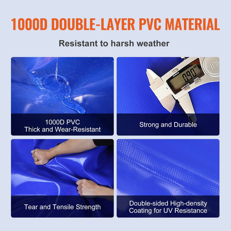 Pārnēsājama ūdens uzglabāšanas tvertne 540 l, 1000D PVC, salokāma