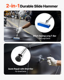 100 gab. bezkrāsas iedobumu novēršanas komplekts ar zelta pacēlāju, tilta vilcēju, T-veida āmuru, līmes pistoli un piederumiem automašīnu virsbūvju, ledusskapju un durvju iedobumu remontam