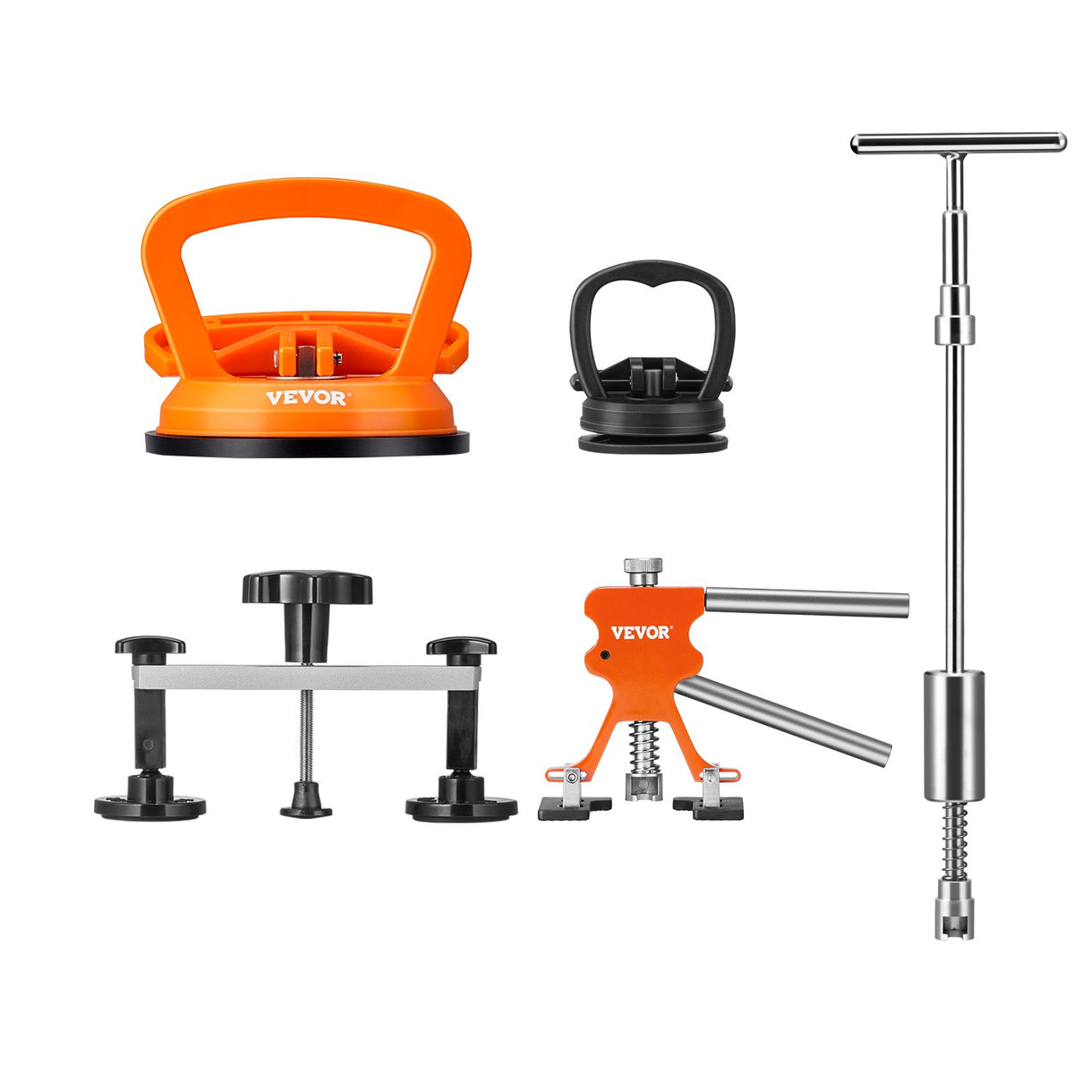 VEVOR 107-Piece Car Body Dent Repair Tool Kit, Auto Body Dent Puller, Bridge Lifter, Paintless Hail Damage Repair Set