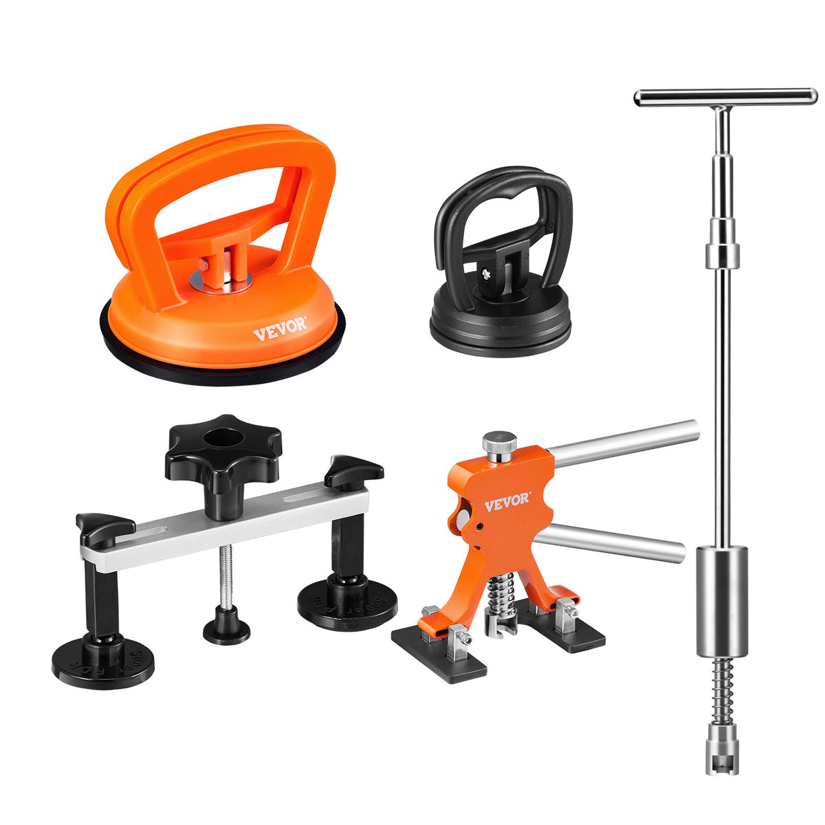 VEVOR 107-Piece Car Body Dent Repair Tool Kit, Auto Body Dent Puller, Bridge Lifter, Paintless Hail Damage Repair Set