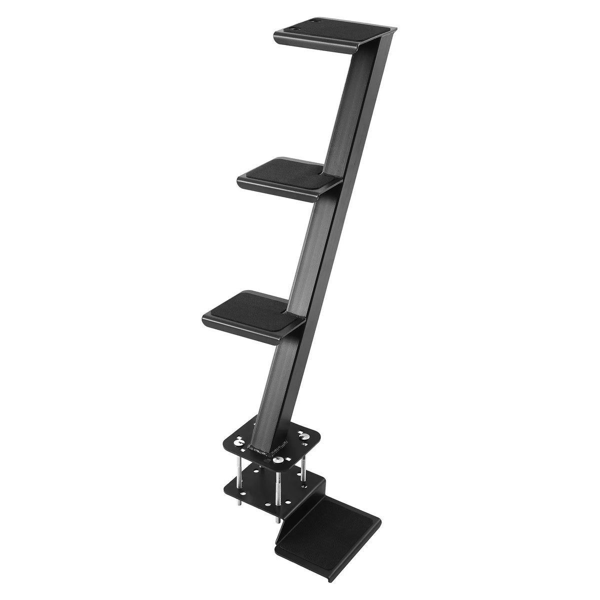 VEVOR 4-Step Boat Trailer Boarding Ladder with Handrail and Non-Slip Surface, 3 Mounting Angles, Frames 76.2 × 76.2 / 76.2 × 127 / 101.6 × 101.6 mm, Bottom Mount