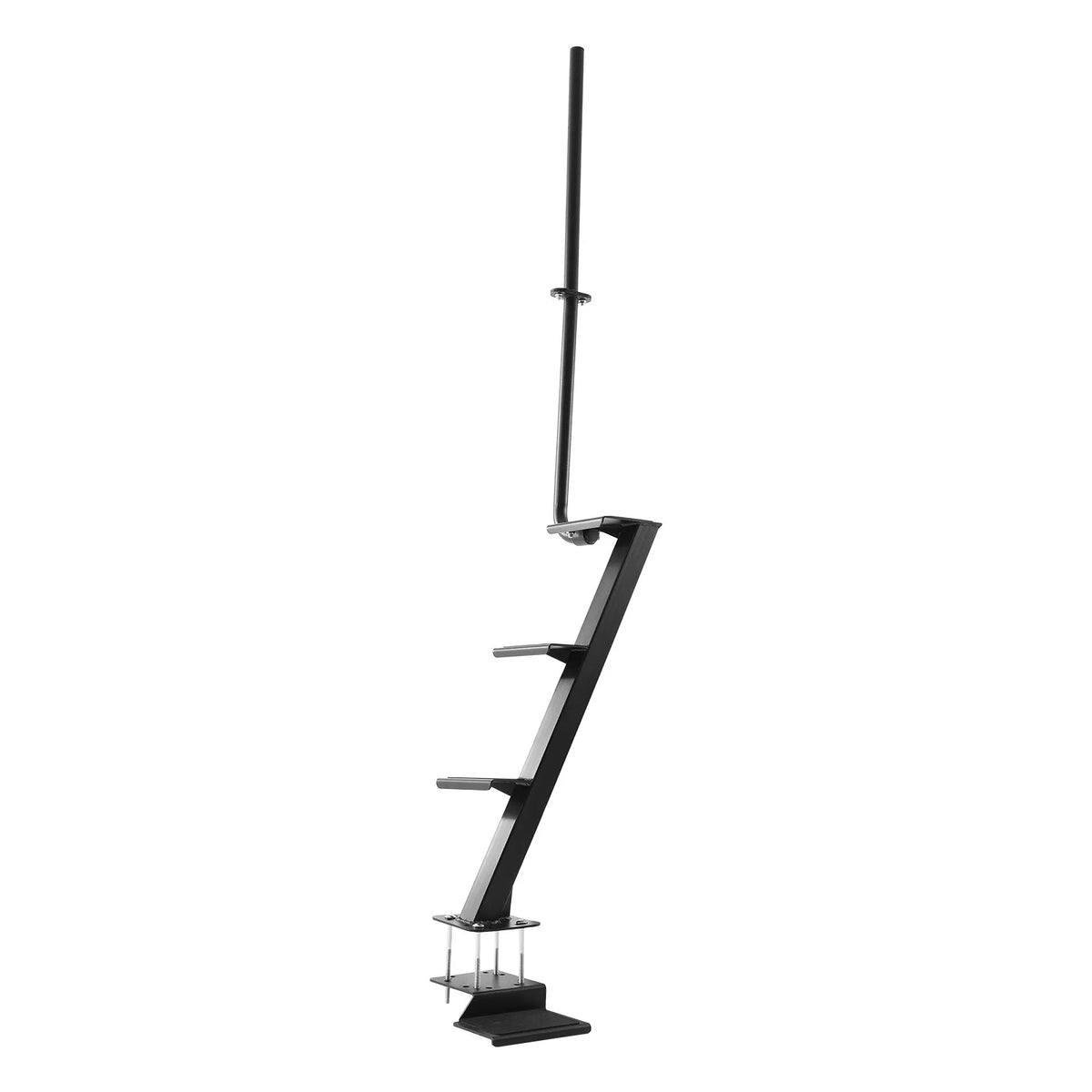 VEVOR 4-Step Boat Trailer Boarding Ladder with Handrail and Non-Slip Surface, 3 Mounting Angles, Frames 76.2 × 76.2 / 76.2 × 127 / 101.6 × 101.6 mm, Bottom Mount