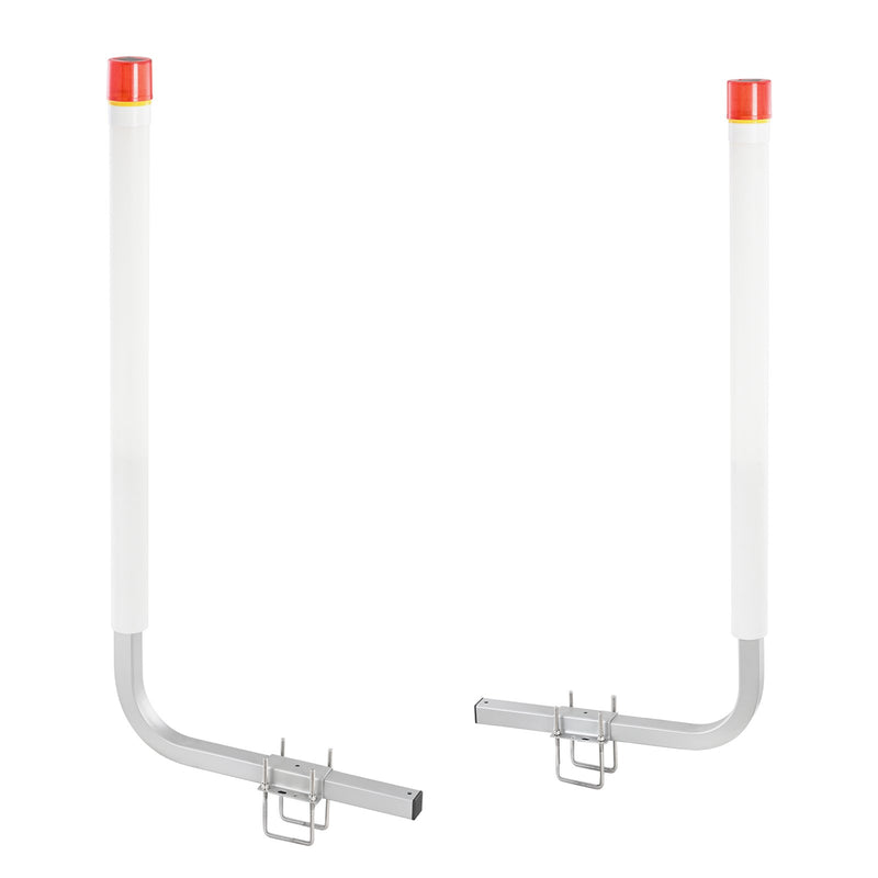 VEVOR Laivu piekabes vadotnes, 1,57 m ar LED apgaismojumu, 2 gab. cinkotas tērauda vadotnes ar PVC caurulēm, piemērotas slēpošanas laivai, zvejas laivai vai burāšanas laivai