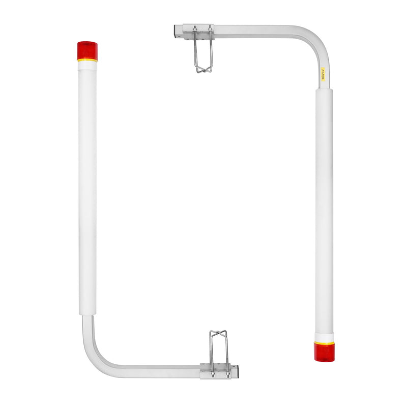 VEVOR Laivu piekabes vadotnes, 1,57 m ar LED apgaismojumu, 2 gab. cinkotas tērauda vadotnes ar PVC caurulēm, piemērotas slēpošanas laivai, zvejas laivai vai burāšanas laivai