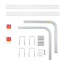 VEVOR Laivu piekabes vadotnes, 1,57 m ar LED apgaismojumu, 2 gab. cinkotas tērauda vadotnes ar PVC caurulēm, piemērotas slēpošanas laivai, zvejas laivai vai burāšanas laivai