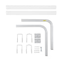 Laivu piekabes vadotne, 1,5 m regulējams dizains, 2 gab. nerūsējoši cinkoti tērauda stabi ar PVC caurulēm, piemērota ūdensslēpju, makšķerēšanas un buru laivu piekabēm