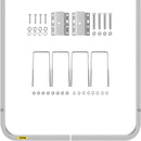 Laivu piekabes vadotnes, 117 cm, viens pāris alumīnija vadotņu, nerūsējošas ar regulējamu platumu, komplektā stiprinājumi, piemērotas ūdensslēpju, makšķerēšanas un buru laivu piekabēm